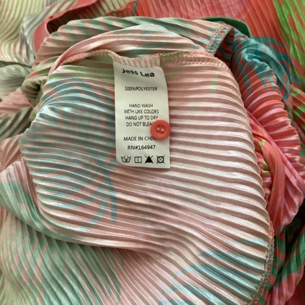 Jess Lea Malibu Sunset pleated short and top coord resort wear vibrant neons. LG - Picture 10 of 16
